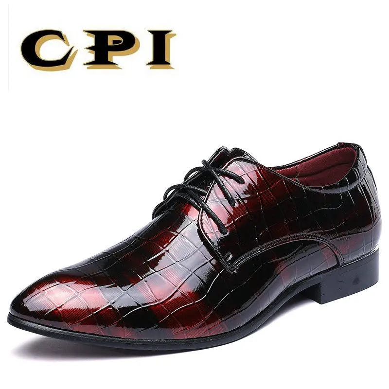 

CPI 2018 Men Shoes Oxfords PU Leather For Men Wedding Bussiness Formal Party Shoes Chaussure Homme Shoes Big Size 38-48 XP-28