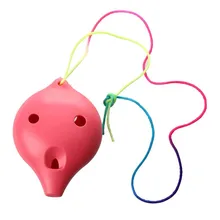 Горячая окарина керамика 6 отверстий альт C музыкальный духовой инструмент подарок Легенда времени Флейта Розовый