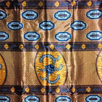 

Fashionable African Wax Printed Organza Ribbon fabric 2 yards silk fabric ! L71322