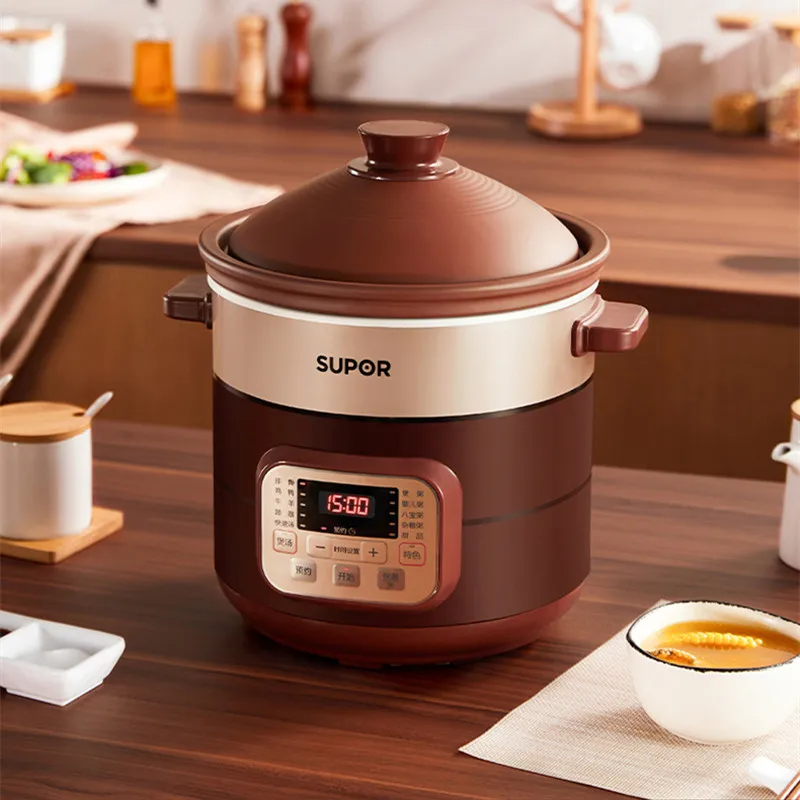 Supor electric stew pot automatic soup ceramic purple clay porridge casserole cup household large capacity
