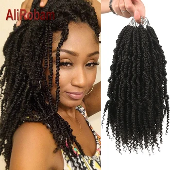 

Passion Twist 12 inch Fluffy Pre-Twist Crochet Braids Ombre Nubian Twists Synthetic Braiding Hair Extensions For Women