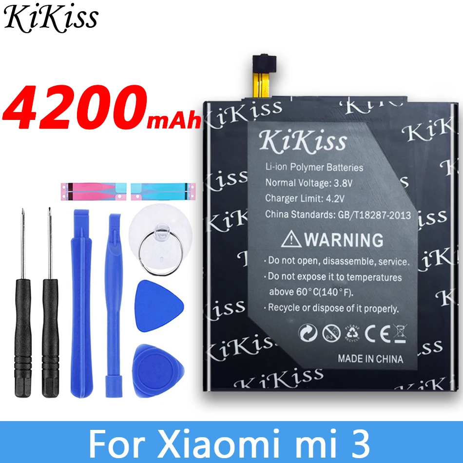 100% Оригинальный аккумулятор для Xiaomi BM31 bm31 батарея mi3 4200 мАч смартфона xiaomi 3 m3 |