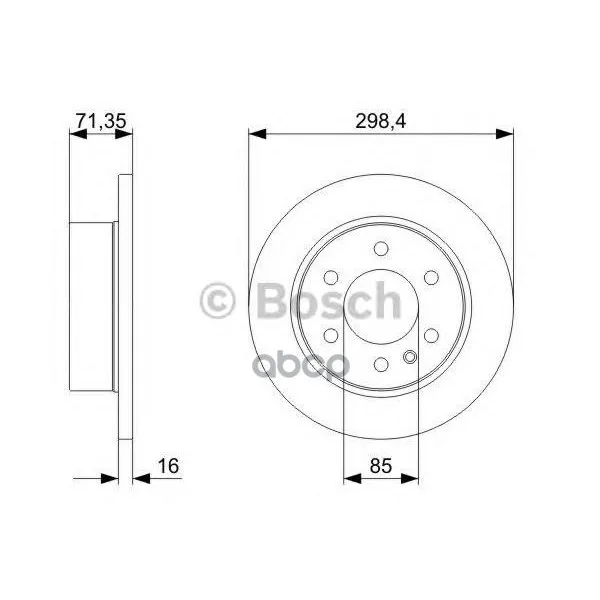 Тормозной Диск Задний 0986479295 Bosch арт. 0986479295