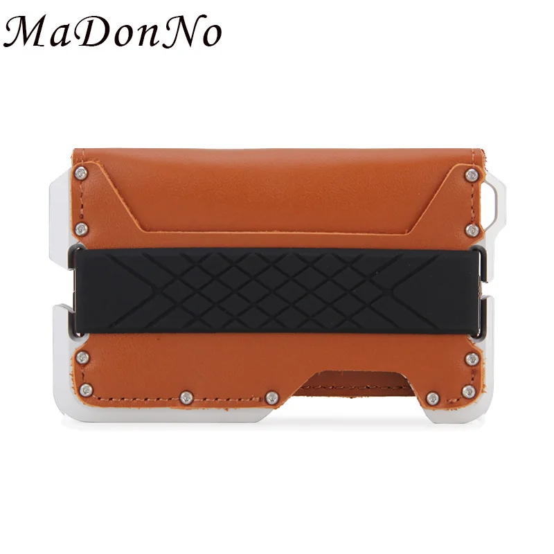 Rfid Natural Genuine Leather Card Holder Men Wallets Mini Wallet Money Bag Purses Male Slim Thin Purse Magsafe Metal Smart Walet | Багаж и
