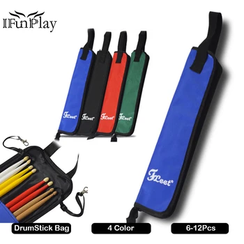 

6pcsColorful Drum Stick Bag Case Portable Waterproof Oxford Cloth Drumstick Hand bag Holder with Carrying Strap Drumm Accessory