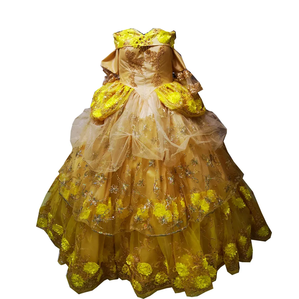 

2020 New gold victorian Halloween Cosplay dress Colonial Georgian Renaissance Gothic Historical dress D-367