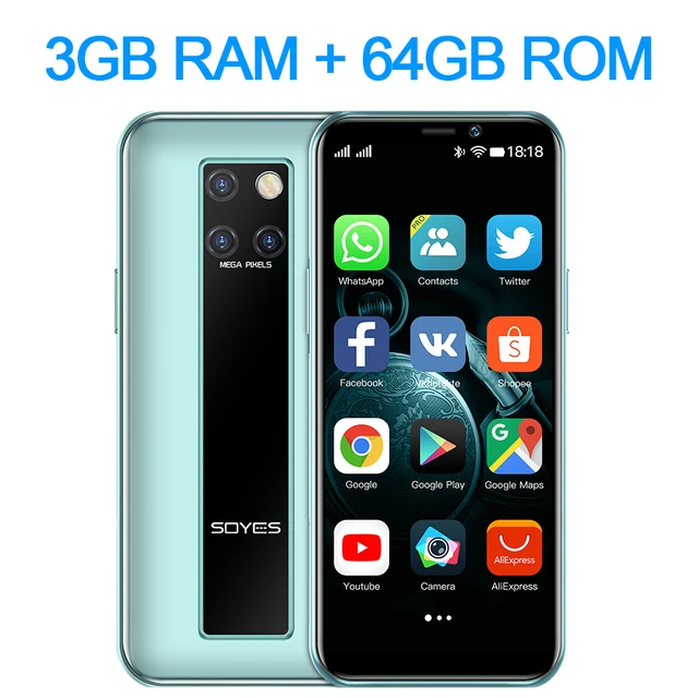 Small mini Android 9.0 smartphones cheap 4G Quad core Face ID cell