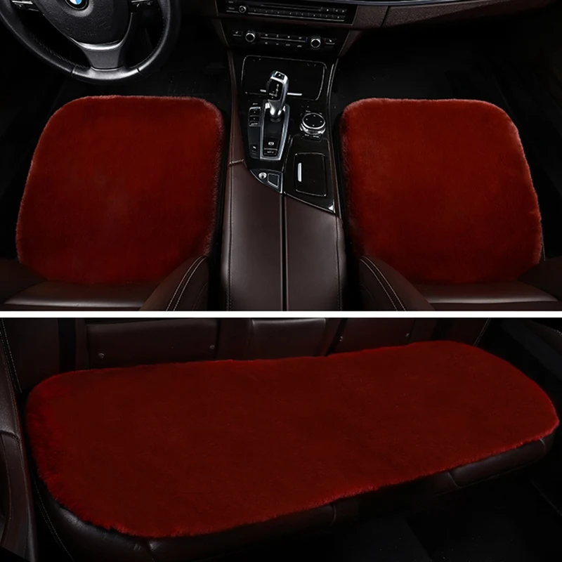3 шт./компл. обувь на платформе из искусственного кроличьего меха; сапоги сиденья автомобиля интерьерные аксессуары зима теплый плюш автомобильный передний и задний Чехол для подушки протектор для укладки волос - Название цвета: CE