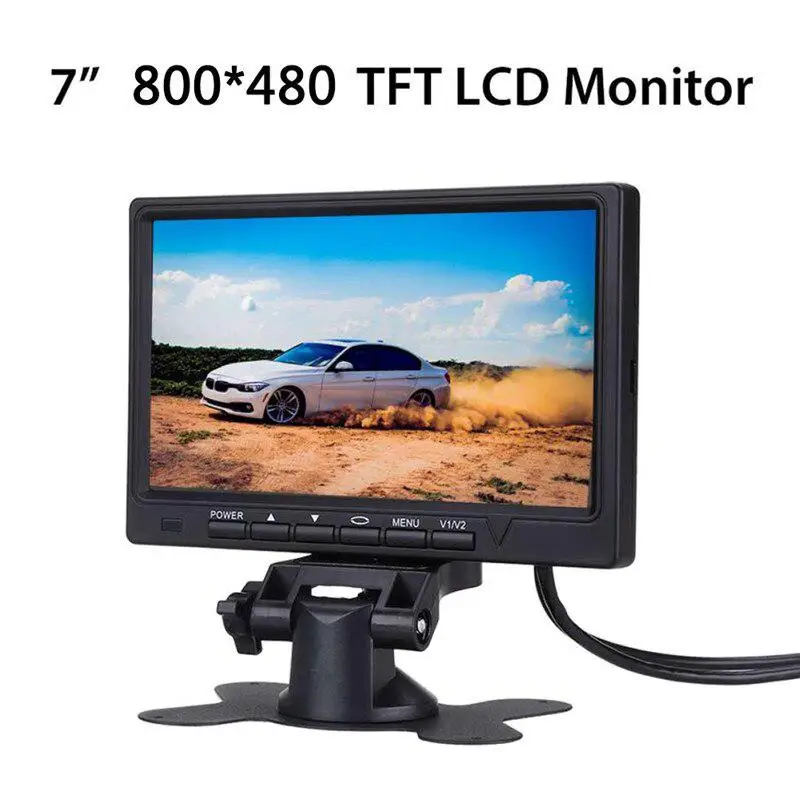 

7 Inch Car Monitor 800*480 TFT Color LCD Screen Car Parking System Monitor For Car Reverse Rear View Camera Truck Bus