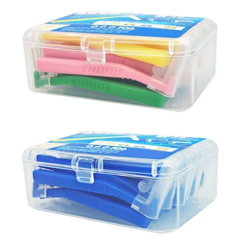 

ASUS 40Pcs L Shape Push-Pull Inter Brush Oral Care Teeth Whitening Tooth Pick Tooth Orthodontic Toothpick Toothbrus