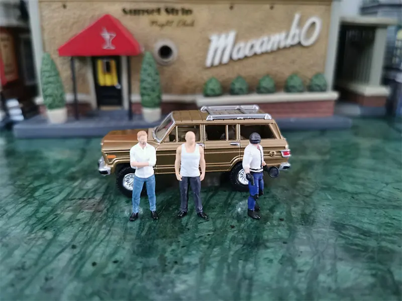 1: 64 масштаб уличная сцена Diorama основа многоцелевые классические Фигурки кукла набор персонаж из смолы модель все для макета аксессуары