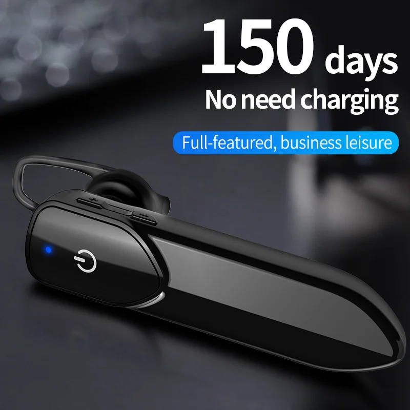 Wireless Bluetooth Headset Business Hands Free Long Standby V5.0 Earphones Waterproof Sport Earbuds With Microphone For Driving bluetooth headphones bluetooth headset wireless earbuds