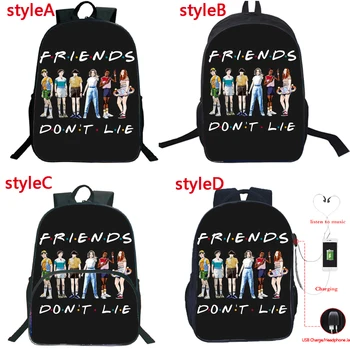 

Fashion 4 Styles Friends Don't Lie Backpack Boys Girls Stranger Things School Bag Students Bookbag Child Primary Rucksack Gifts
