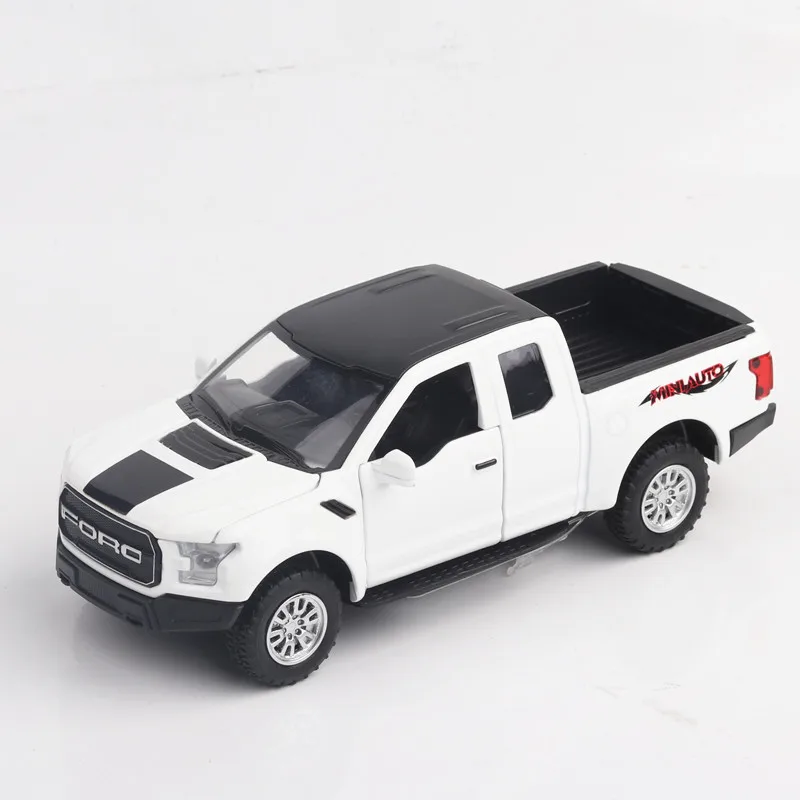 Новинка 1:32 модель автомобиля из цинкового сплава Ford raptor звук и светильник оттягивающийся автомобиль детские литые игрушки игрушечный автомобиль Abs Blaze игрушка - Color: White no box f150