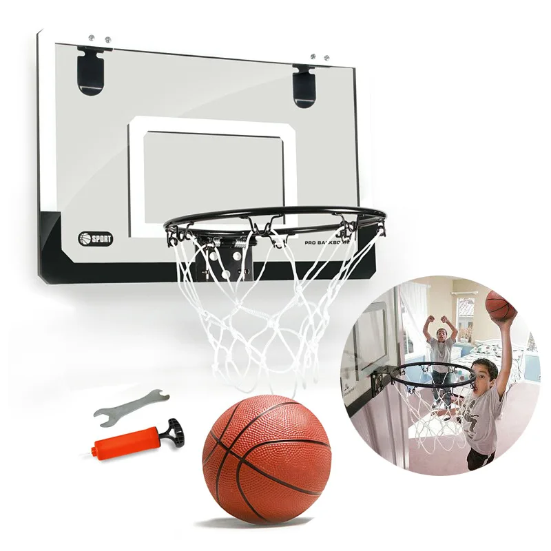 

Hanging Gantry Basketball Board Hole Punched Transparent Hanging Mini Small Backboard Mini Basketball Hoop
