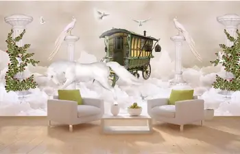 

custom 3D ceiling home wallpaper fantasy sky clouds nonwoven walpaper for room ceiling wall 3d wallpaper European decoration