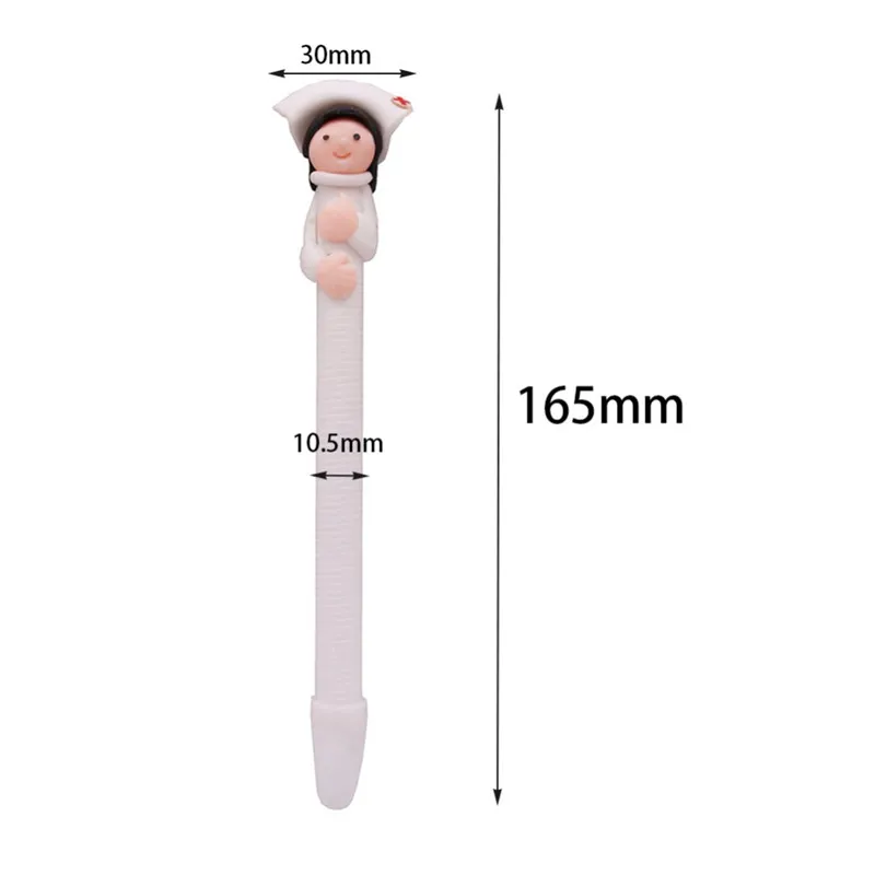 40 шт./лот, милые Креативные канцелярские принадлежности,, милая полимерная шариковая ручка Caly для доктора медсестры, шариковая ручка, перо 0,5 мм, ручка для медсестер