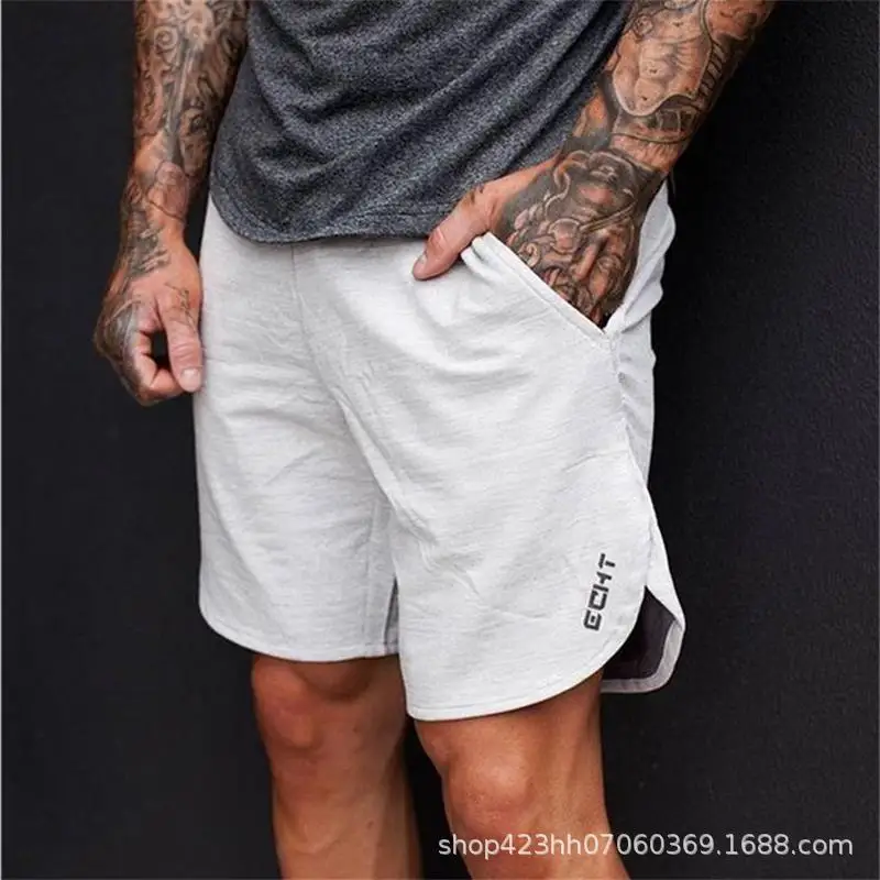 

Muscle Fitness Brother Spring And Summer Men Sports Casual Pure Cotton Loose-Fit Running Quick-Drying Loose-Fit Breathable Short