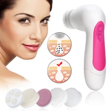 5 в 1 электрическая Очищающая щетка для лица многофункциональное очищающее средство для пор Вибратор массажер инструмент для чистки лица
