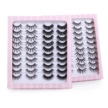 

20 Pairs Mixed 3D Mink Lashes Natural Thick False Eyelashes Dramatic Volume Thick Fake Eyelash Makeup Extension Mink Eyelashes