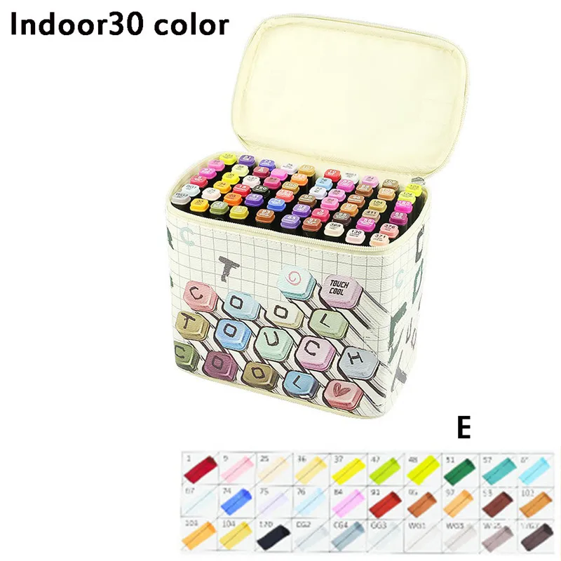 2019 New Painting Design Double Head Mark Note Pen Set Office Supplies Party Holiday DIY Decoration Prop #4E03 (14)