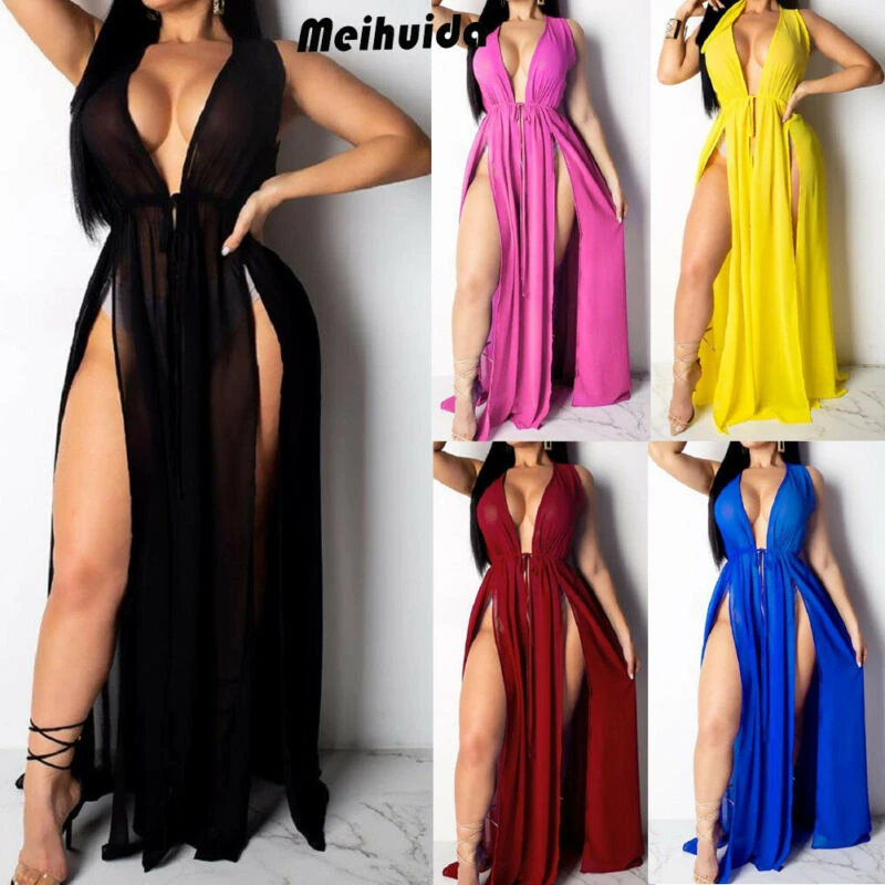 women's summer boho casual long maxi evening party cocktail beach dress sundress