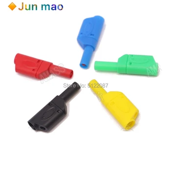 

5 safety high pressure banana plugs with 4mm color can be overlapped and inserted into PA nickel plated light cage. High pressur