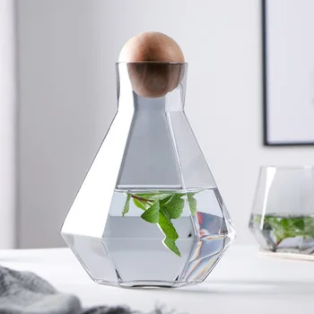 

Reative Geometry Big Glass Cup Set Golden Rim Crystal Transparent Masonry Coffee Mug Wine cocktail Milk Tea Cup Drinkware