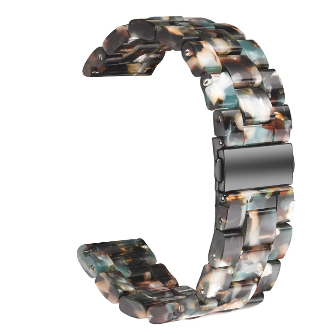 Сменный Браслет из смолы ремешок 22 мм ремешок для samsung Galaxy Watch 46 мм Active gear S3 Classic Amazfit 2S HUAWEI watch GT - Цвет ремешка: Blue flower