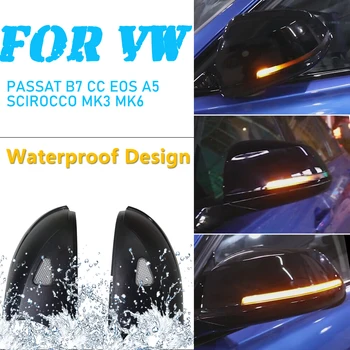 

2pcs Side Mirror Indicator Dynamic Sequential Flowing LED Turn Signal Light for VW Passat CC B7 Beetle Scirocco Jetta MK6