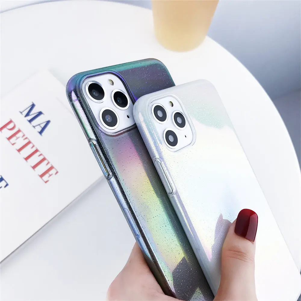 Lovebay градиентные цвета радуги чехол для телефона для iPhone 7 8 6 6s Plus 11 Pro X XR XS Max 7 Капля воды прозрачный твердый пластиковый чехол на заднюю панель