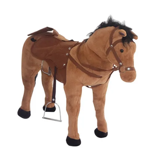 Fancytrader 82cm Giant Simulation Stuffed War Horse 32'' Big Plush Animal Horse Toy Great Kids Gift Photograph Prop 3 Colors (9)