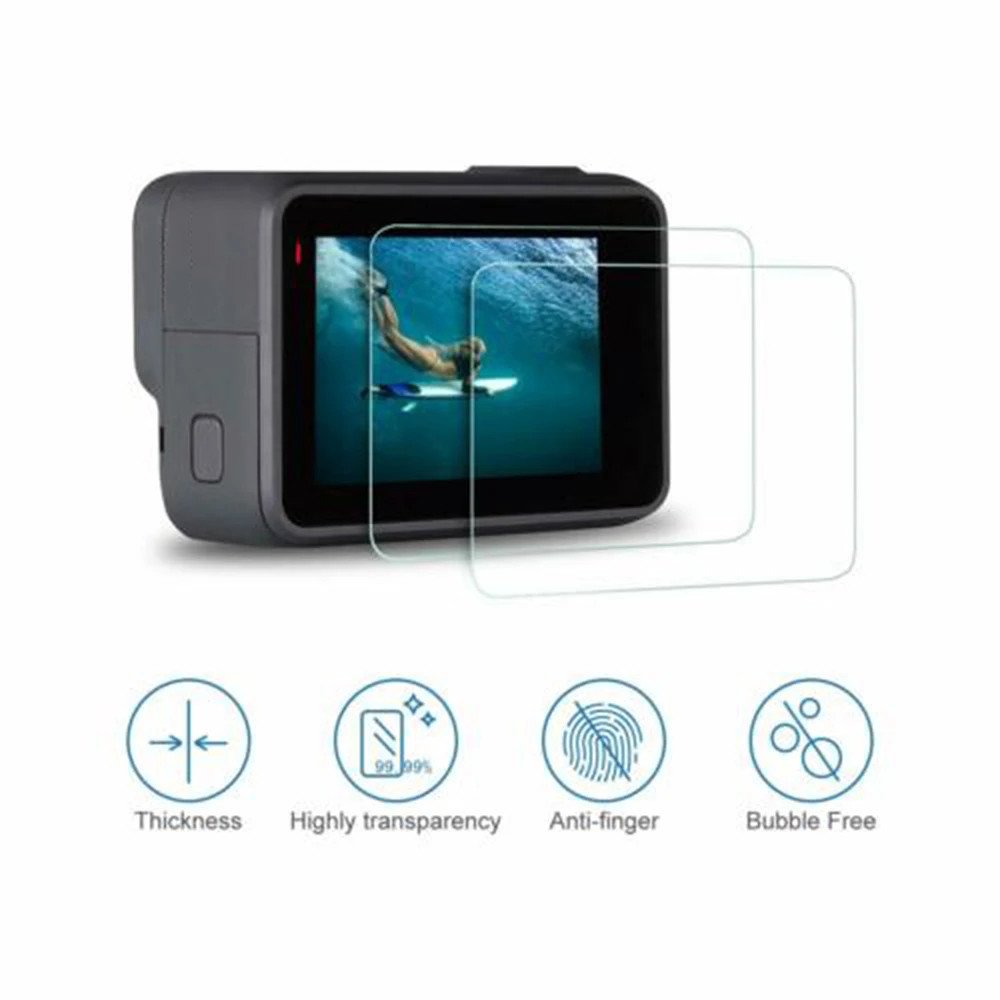 Защитный чехол из закаленного стекла для Go Pro Gopro Hero 5 6 7 Hero5 Hero6 Hero7 крышка объектива камеры ЖК-экран Защитная пленка