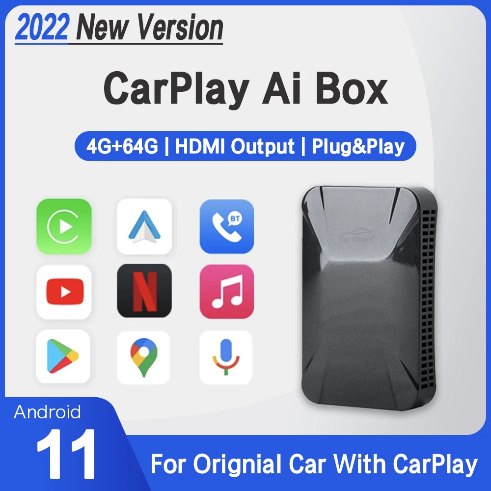 Для Apple Carplay Android 11 0 автомобильный мультимедийный плеер Plug And Play беспроводной Youtube