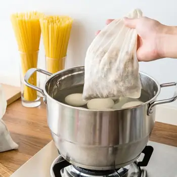 

Large 26*20cm Drawstring filter cover Reusable Kitchen Cooking Supplies Cotton Soup Filter Bag