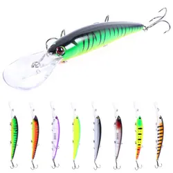 1PCS Minnow Fishing Lure Laser Hard Artificial Bait 3D Eyes 12.5cm 11g Fishing Wobblers Pike Carp Bait Crankbaits Fishing Tackle