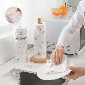 

1pcs Cleaning Cloths Non-Woven Fabric Lazy Rags Wet and Dry Washable Disposable Dish Paper Towel Cloth for Kitchen Housework