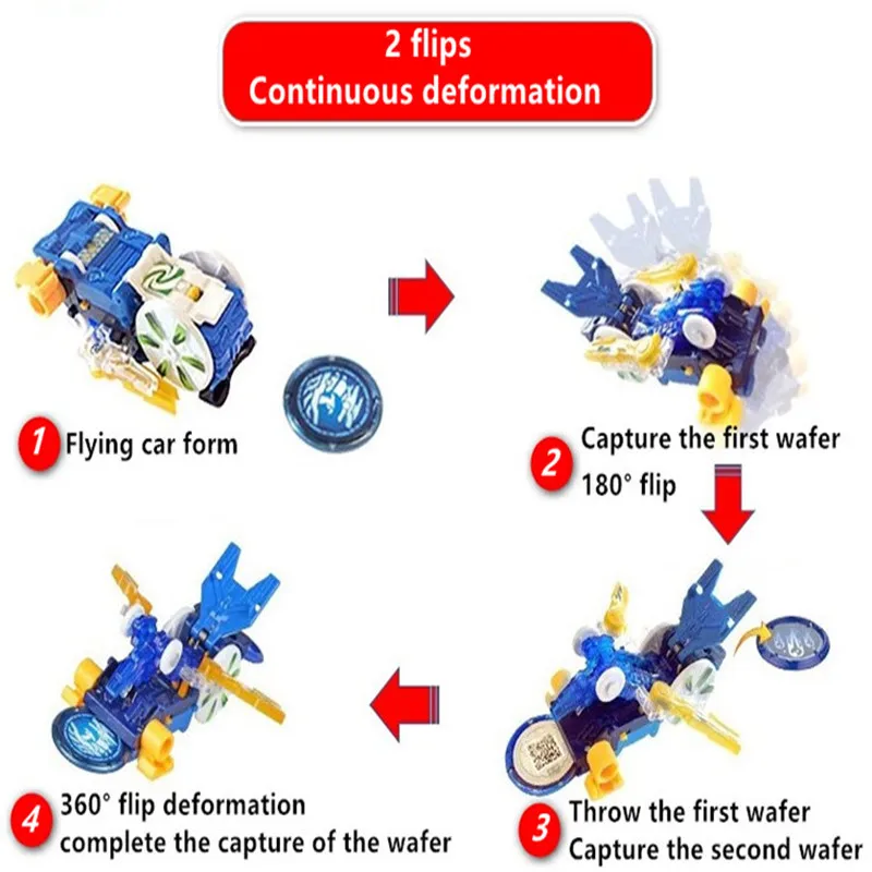 Dreechers wild burst скорость деформации автомобиля фигурки несколько чип захвата вафли 360 ° переворачивает трансформация автомобиля детские игрушки