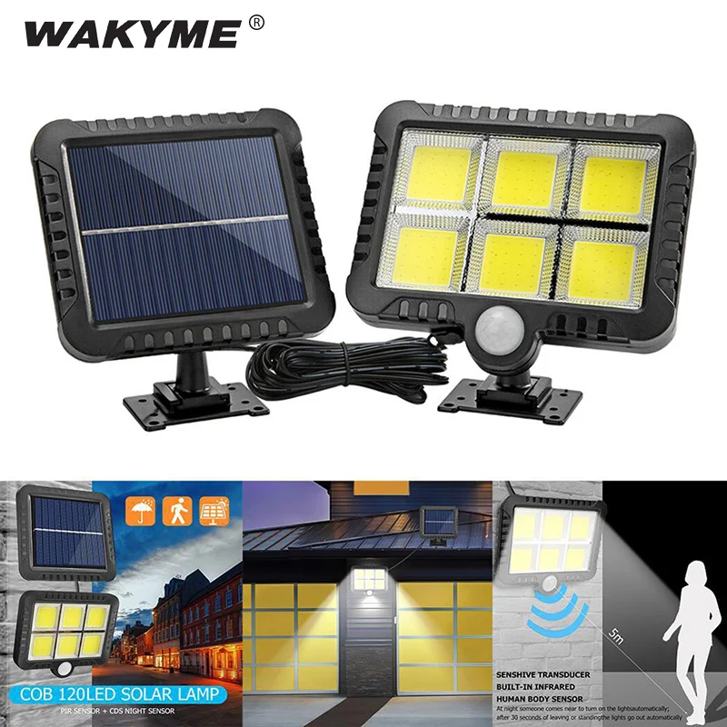 WAKYME солнечный светильник на открытом воздухе стенная солнечна лампа 120