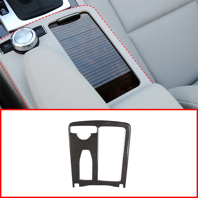 

For Mercedes Benz C Class W204 2008-2014 Car ABS Central Console Cup Holder Frame Trim E Class Coupe C207 W212 2010-12 R H D