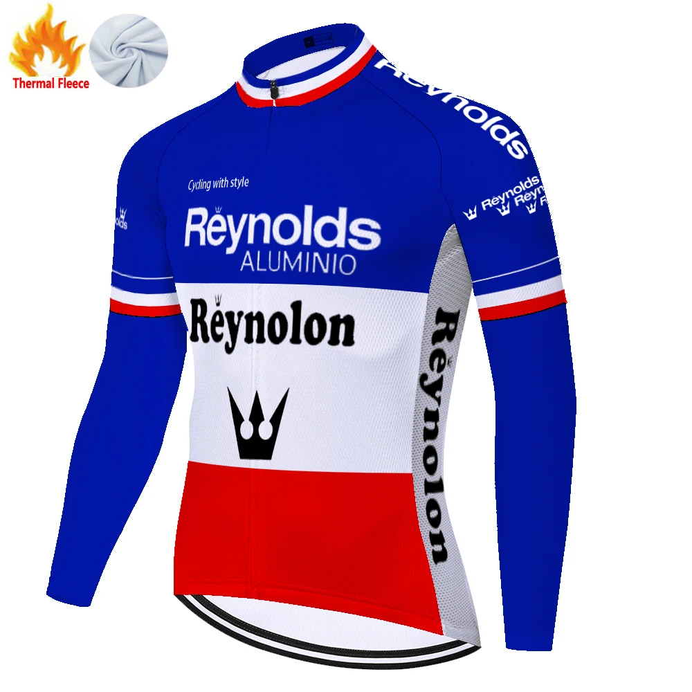 Classic Reynolds Maillot Cyclisme Retro Winter Thermal Fleece Bike Clothing Bicycle Long Tricotas Hombre Ciclismo - Cycling Jerseys - AliExpress