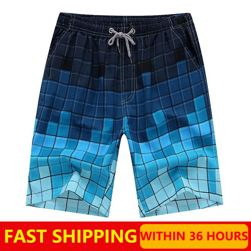 Pantalones cortos deportivos para correr para hombre, ropa de entrenamiento de secado rápido para playa y natación, verano 2021