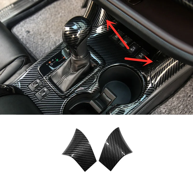 

For Toyota Highlander Kluger 2014-2019 ABS Carbon fibre Accessories Car gear shift knob frame panel Armrest patch Cover Trim