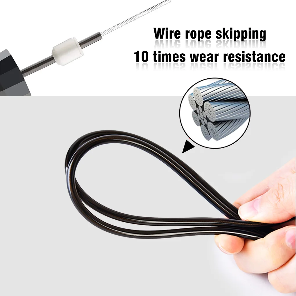 Adjustable Skipping Rope Tangle-Free Fitness Speed Jump Rope Ball Bearing PVC Jump Cable Fitness Equipment