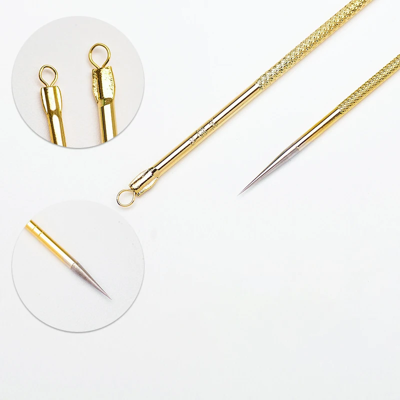 2Pcs Acne Needle Stainless Steel Pore Cleaner Tool Blackhead Remover Pimple Remover Tool Skin Care Tools 2
