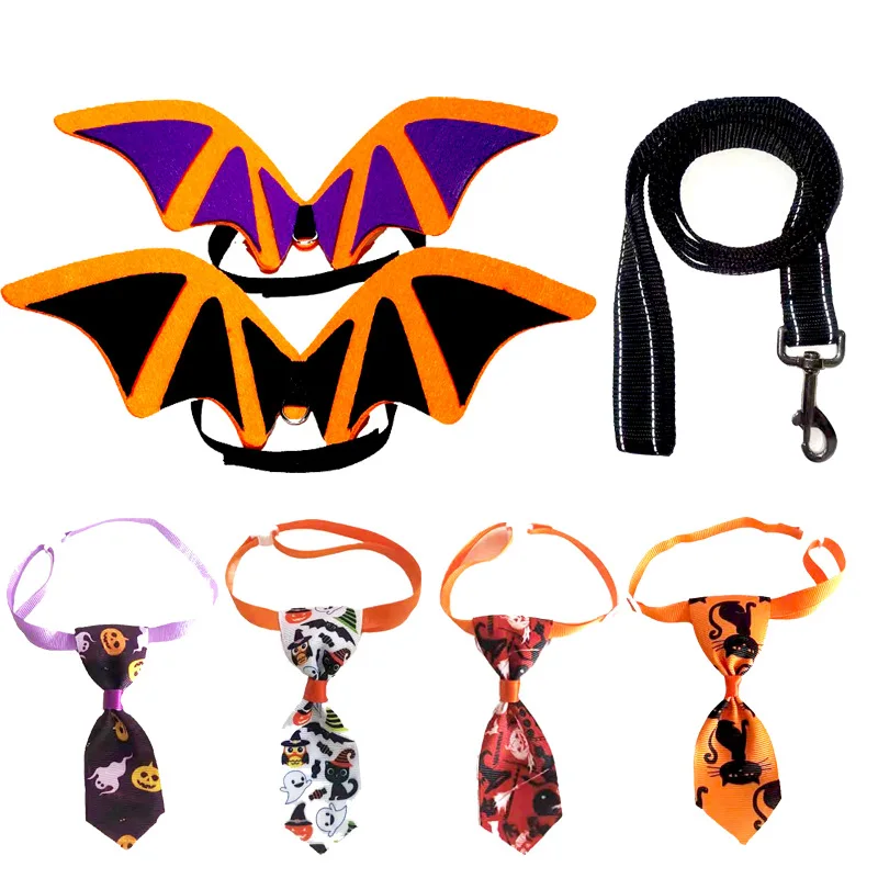 

1pc Pet Dog Cat Halloween Necktie Bat Wing Decoration Durable Pet Bow Tie Bat Wing Accessories Bowties Halloween Pet Supplies