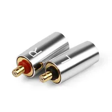 2 pair Headphone Pin Jack For IPX UE6 UE6Pro Hifi Earphone Audio Connector Copper Gold Plated Headphones Adapter Silver Black