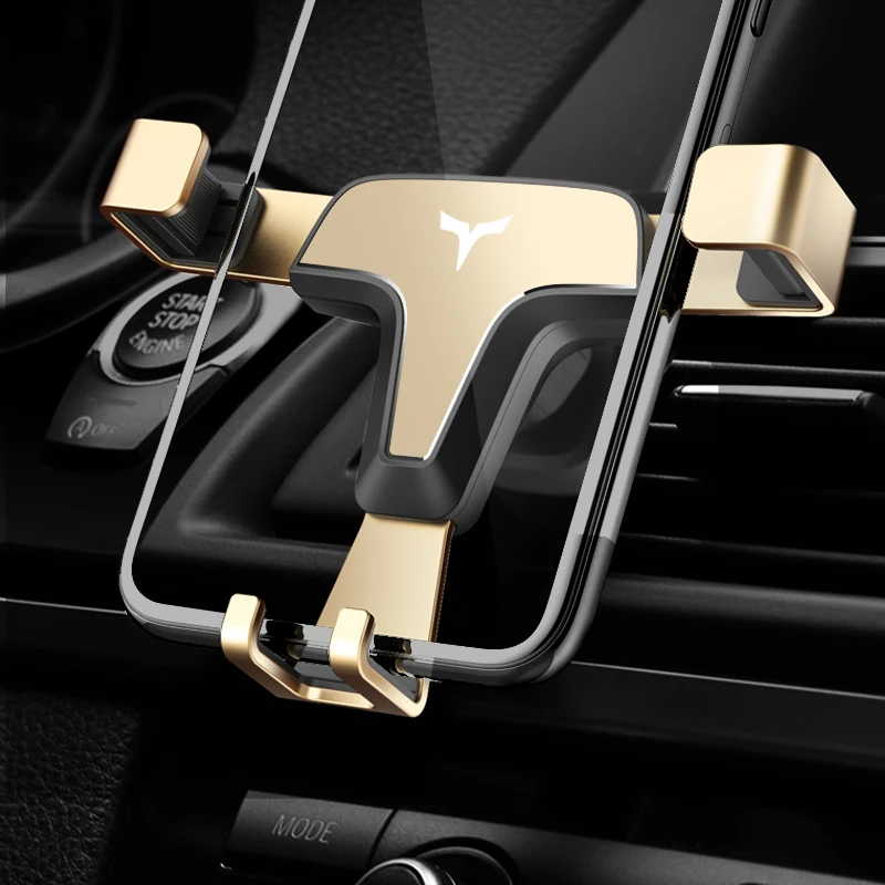 

Металлический держатель сотового телефона для автомобиля, универсальный держатель сотового телефона с гравитацией и вентиляцией, держатель GPS, крепление для смартфона, автомобильные аксессуары