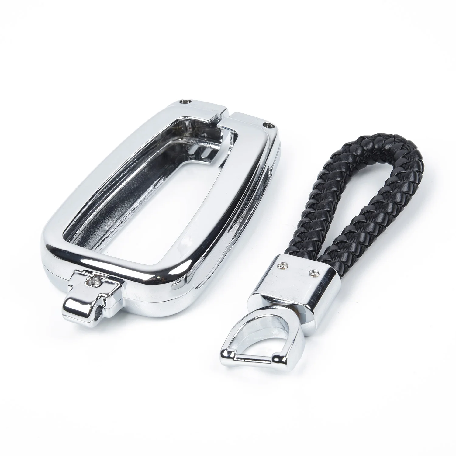 Серебряный чехол для ключей, автомобильный смарт-чехол из цинкового сплава для Toyota RAV4, запчасти, прочный универсальный
