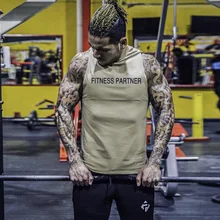 Спортивные Повседневные майки из чистого хлопка для фитнеса, мужские свободные дышащие безрукавки с круглым вырезом